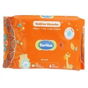 TOALLITAS HÚMEDAS C/ALOE Y VIT E CARLITOS X 50 U