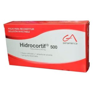 HIDROCORTIF 500 MG SOL. INYECTABLE