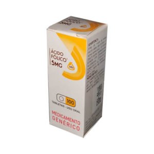 ÁCIDO FÓLICO 5 MG TABS X 100
