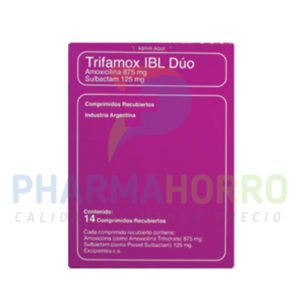 TRIFAMOX IBL DUO COMPR 875/125 MG X14 SUELTAS